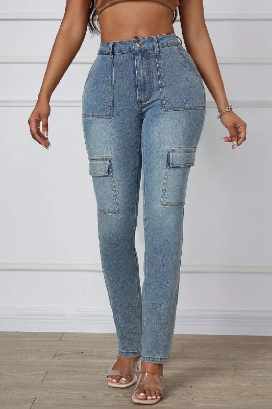 Skinny Jeans with Cargo Pockets garde
