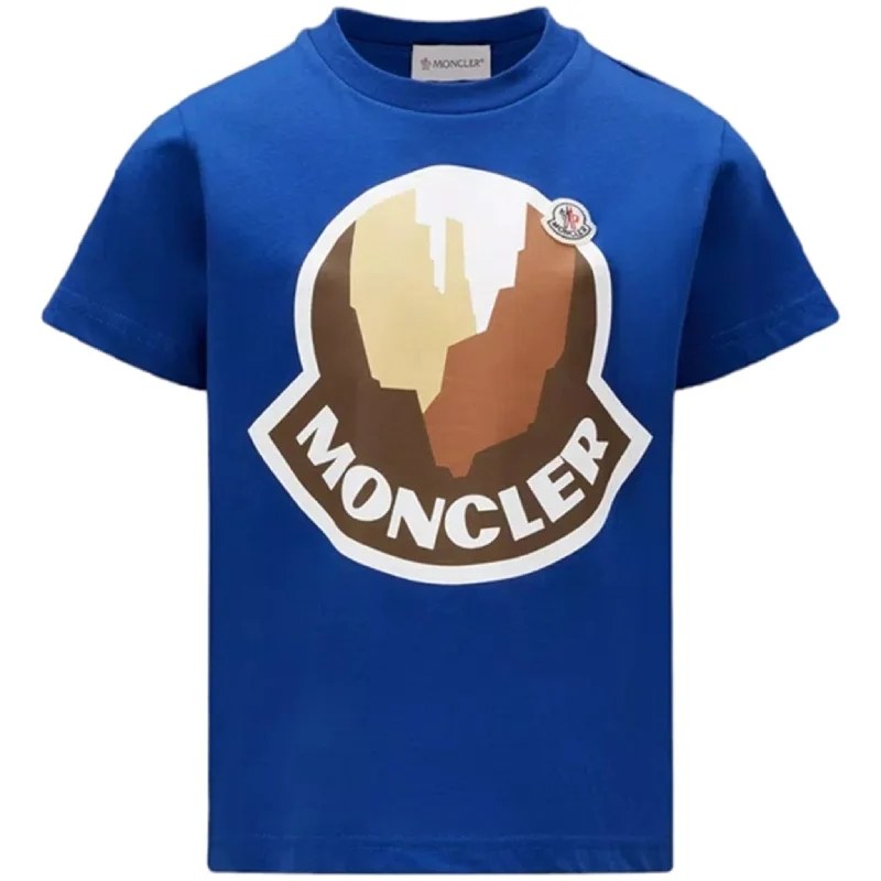 Moncler T-Shirt Royal Blue Sophisticated Women's Tailored