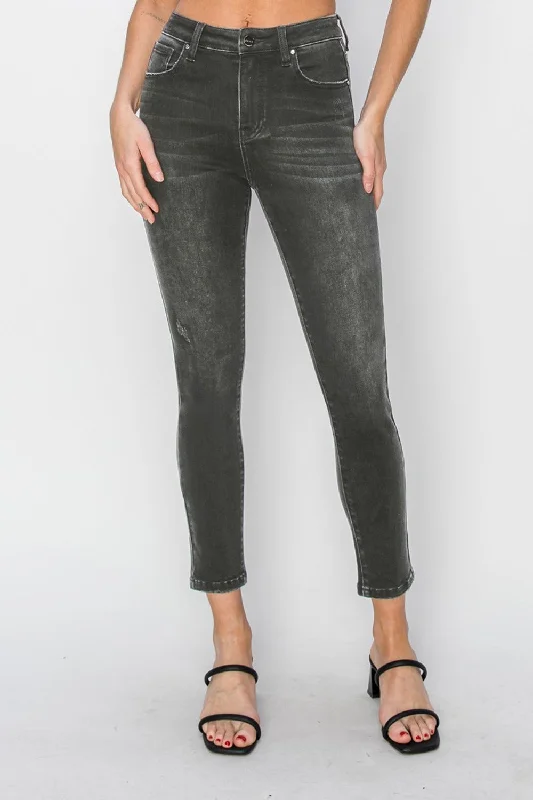 RISEN Full Size High Rise Ankle Skinny Jeans Trendy Women's 