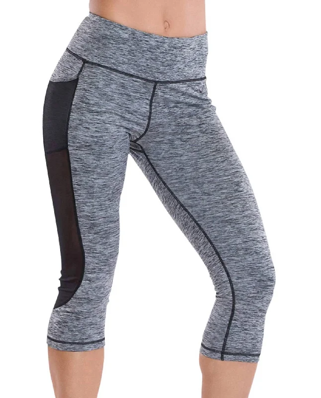 Prime Mesh Roam Capri Leggings In Stone Minimalist Women's Casual