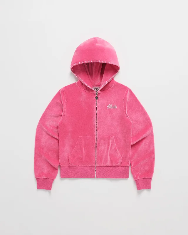 Juicy Couture Bling Velour Zip Up Hip Women's Retro