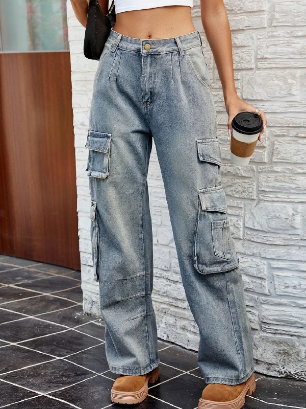 Washed Jeans with Pockets Disco
