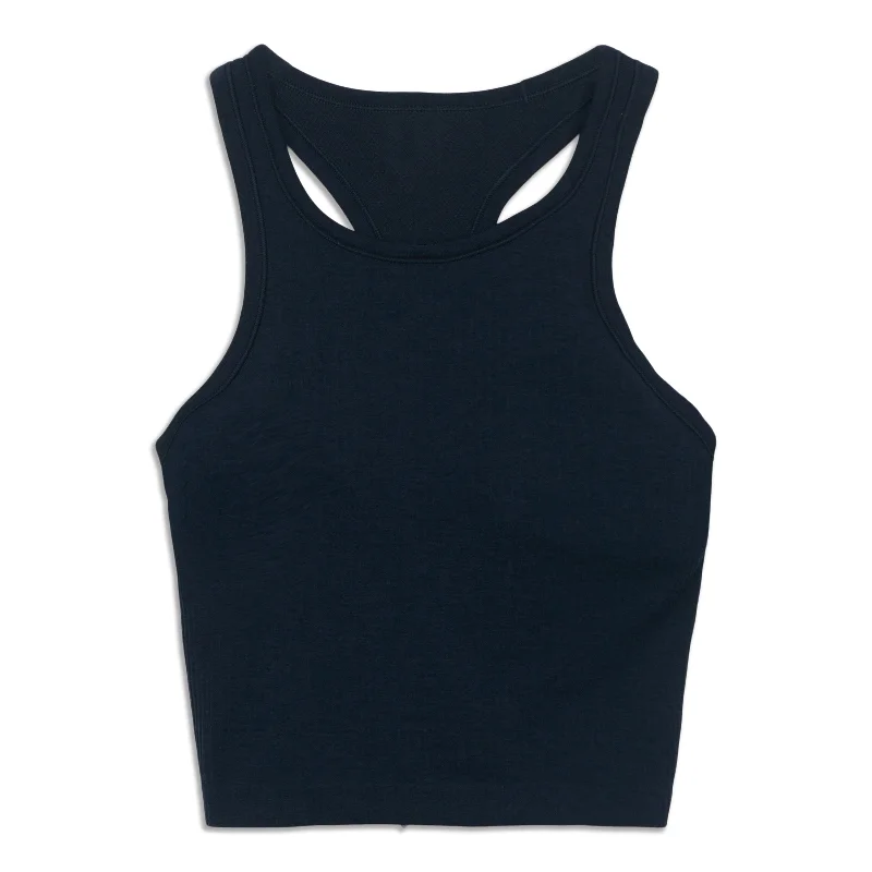 Ebb To Street Cropped Racerback Tank Top - Resale Traditional Women's Wool