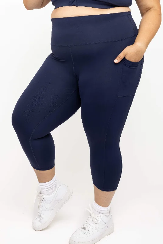Pocket Capris - Navy Cashmere