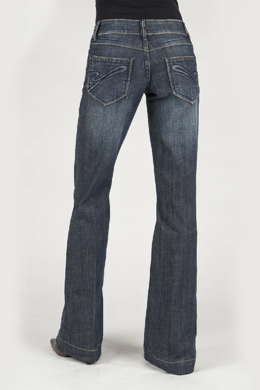 Stetson Womens 214 Fit S Trouser Blue Cotton Blend Jeans Preppy Women's College