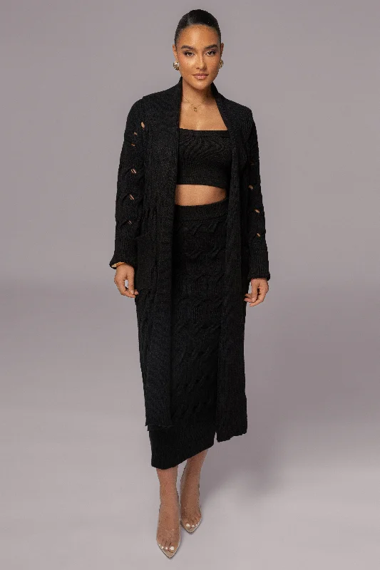 Black Brixton Knit Cardigan Contemporary 