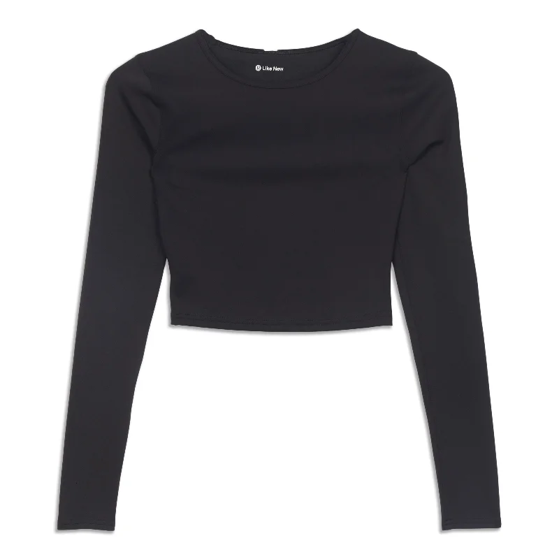 Logo Elastic Long Sleeve Shirt - Resale Sustainable Organic