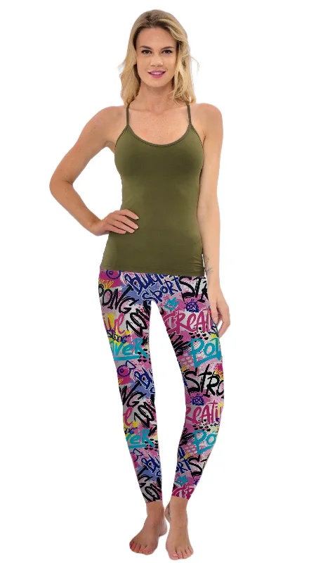 Graffiti Full Leggings Hip Women's Retro