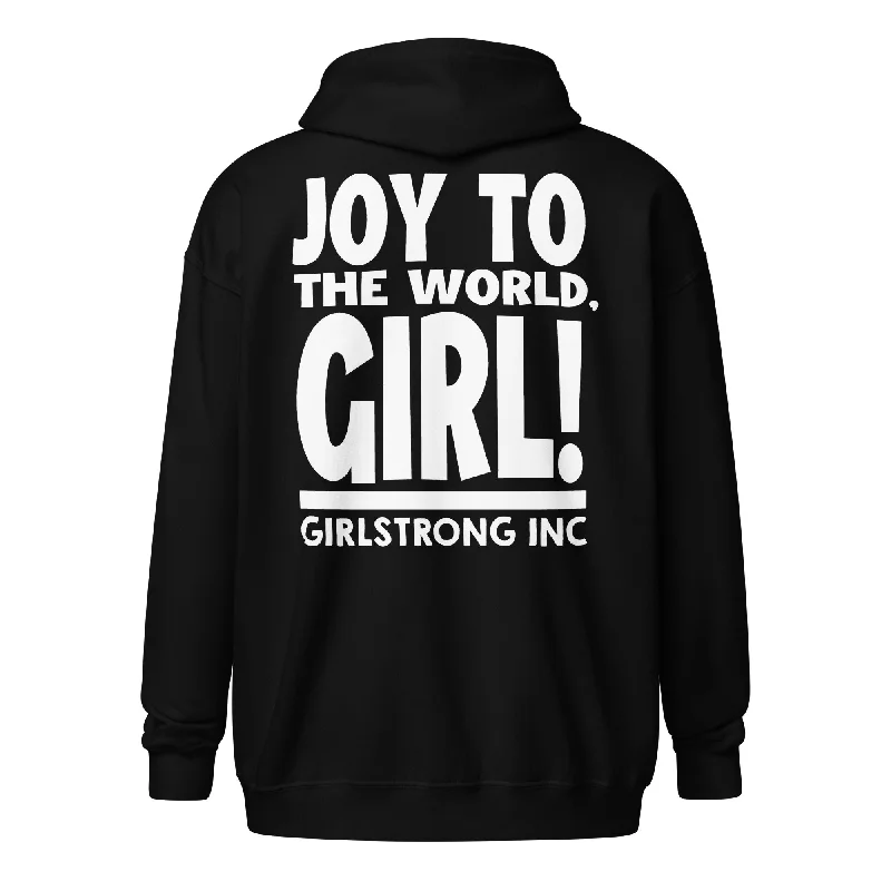 GS GRAPHIX FLEECE ZIP HOODIE - JOY TO THE WORLD, GIRL! Athletic Women's 