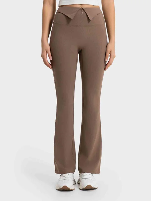 Wide Waistband Bootcut Sport Pants Sophisticated Women's 