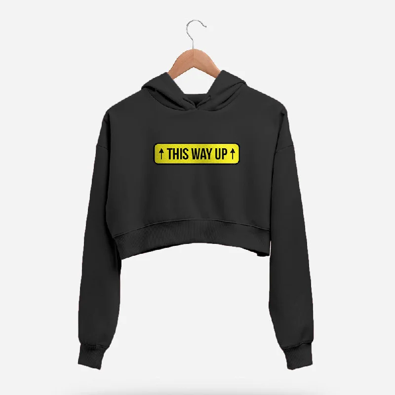 This Way Up Crop Hoodie Classic Women's Tweed