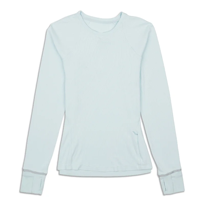 It's Run Ribbed Long Sleeve Shirt - Resale Dapper Women's 1920S