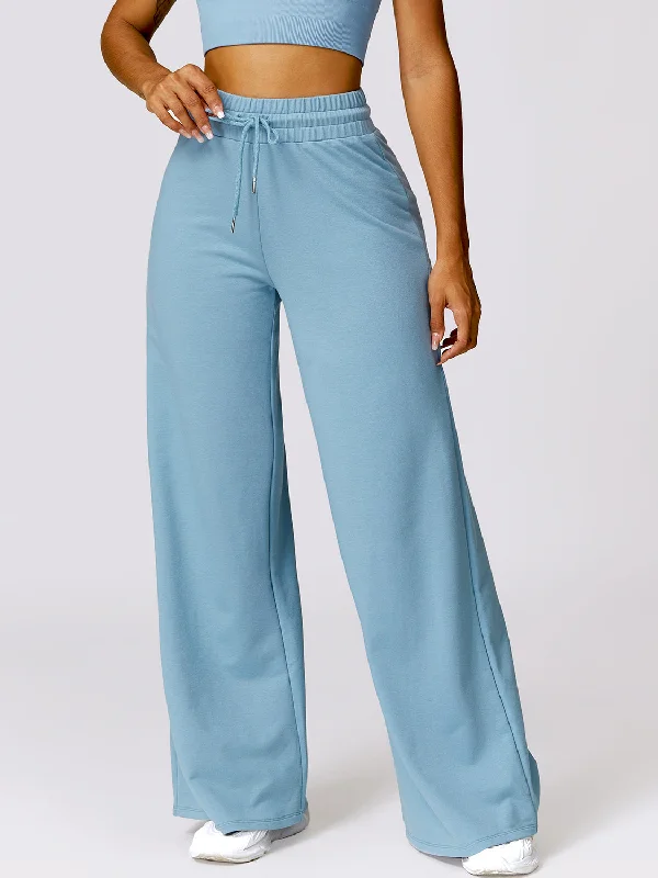 Drawstring High Waist Active Pants Elegant Women's Formal 