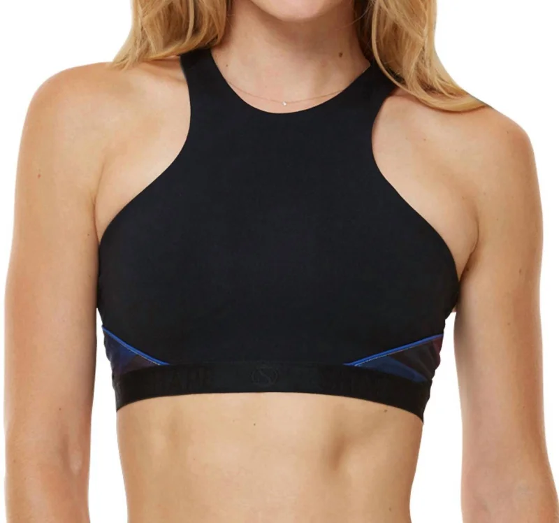 Cyberia Low Impact Sports Bra In Black Sophisticated Women's Tailored