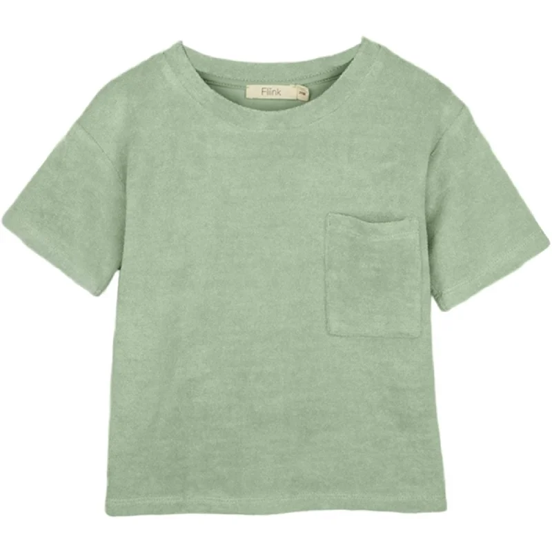 Fliink Dusty Green Teddy T-Shirt Cashmere