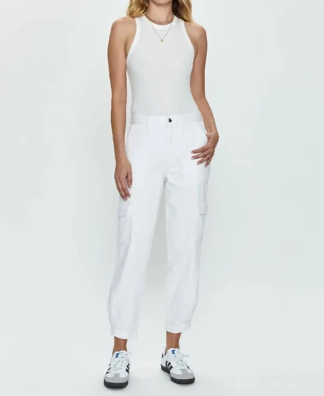 Cargo Pant In White Vacation