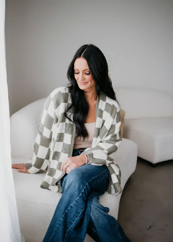 Check On Me Oversized Cardigan Sporty Women's Tennis