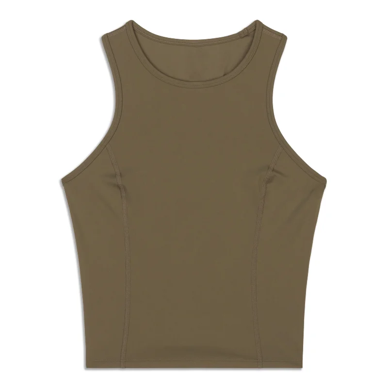 Nulux Racerback Cropped Run Tank - Resale Stylish Women's Neon