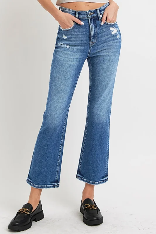 RISEN Full Size Tummy Control High Rise Crop Bootcut Jeans British Gentlewoman Style RISEN Full Size Tummy Control High Rise Crop Bootcut Jeans British Gentlewoman Style