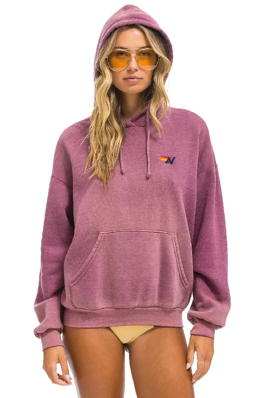 ESSENTIAL RELAXED PULLOVER HOODIE - FADED BERRY Gym