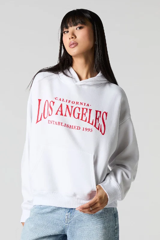 Oversized Graphic Fleece Hoodie Dynamic Women's High - energy