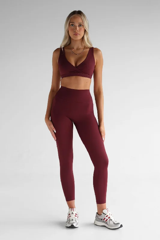 SCULPT 7/8 Leggings - Cherry Cola Athletic Women's 