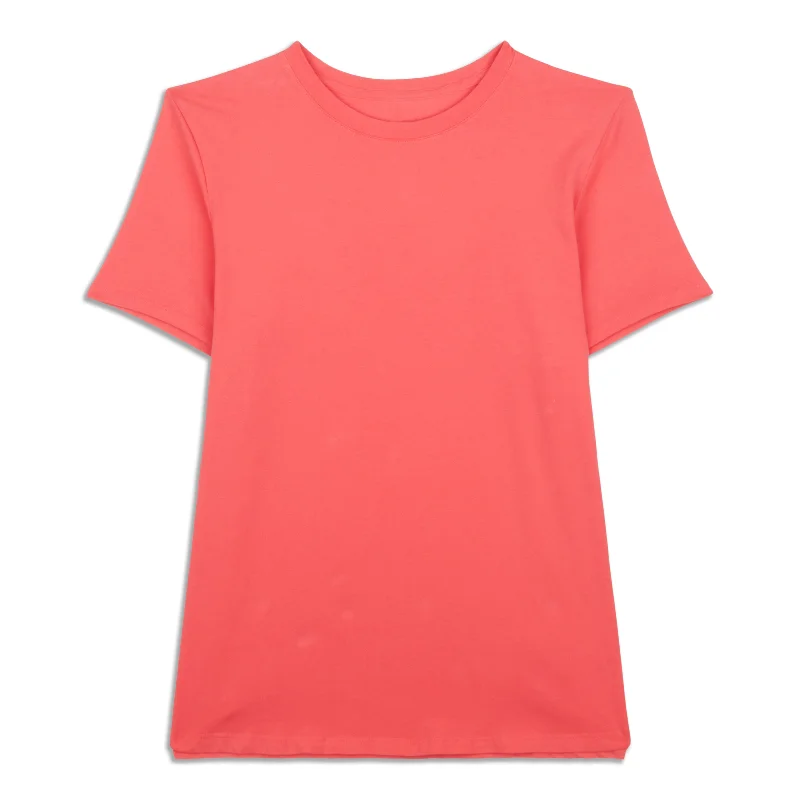Love Curved-Hem Crewneck T-Shirt - Resale Cozy Women's Winter