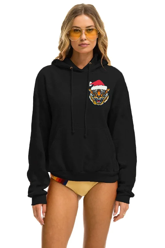 MEMBER EXCLUSIVE SANTA TIGER RELAXED PULLOVER HOODIE - BLACK Practical Women's Multi - 