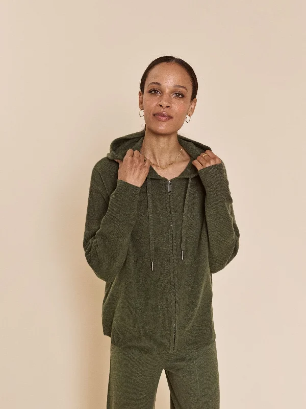 Mos Mosh Robyn Hooded Knit Cardigan garde