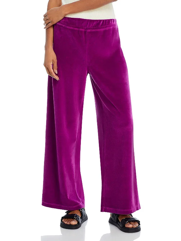 Womens Velour Pull On Sweatpants Trendy Women's Oversized