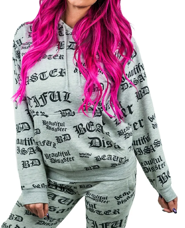 BD Identity Pullover Hoodie - Heather Gray Unique Women's Upcycled