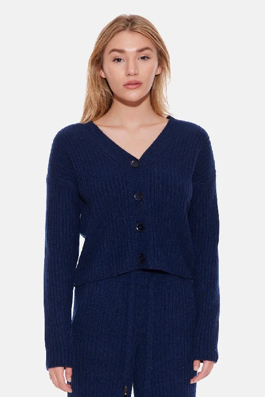 Beatrice Ribbed Cardigan Milky Way purpose