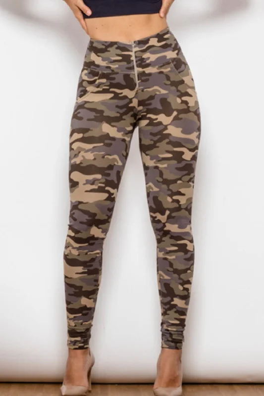 Camouflage Print Jeans Streetwear Style for 