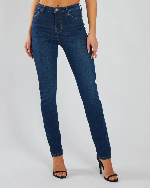 Cami Slim Leg Jean Indigo Blue Cozy Women's Winter