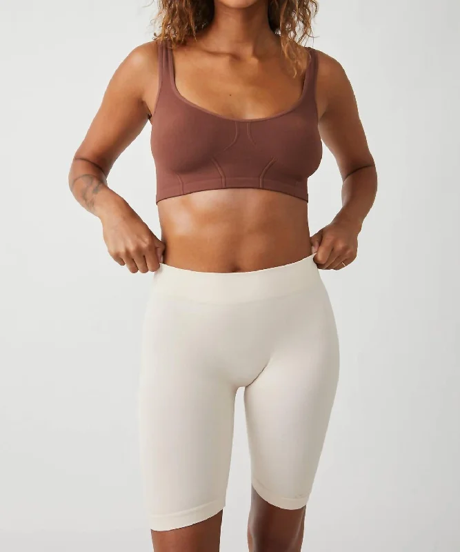 Wide Eyed Seamless Corset Brallette In Chocolate Casual Women's Japanese 