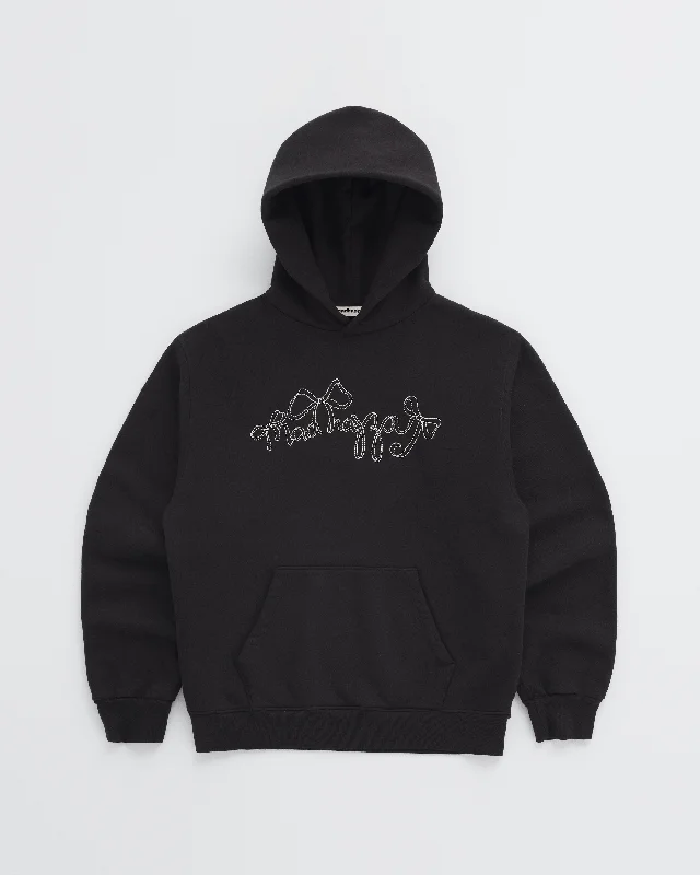 Bow Fleece Hoodie Athletic Women's High - 