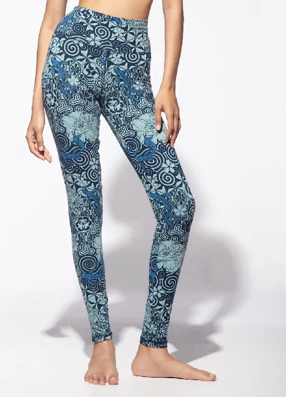 Nagomi Leggings - Mizu Navy British Gentlewoman Style