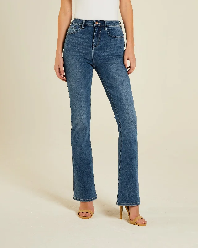 Gina High Rise Bootleg Light Blue Relaxed Women's 