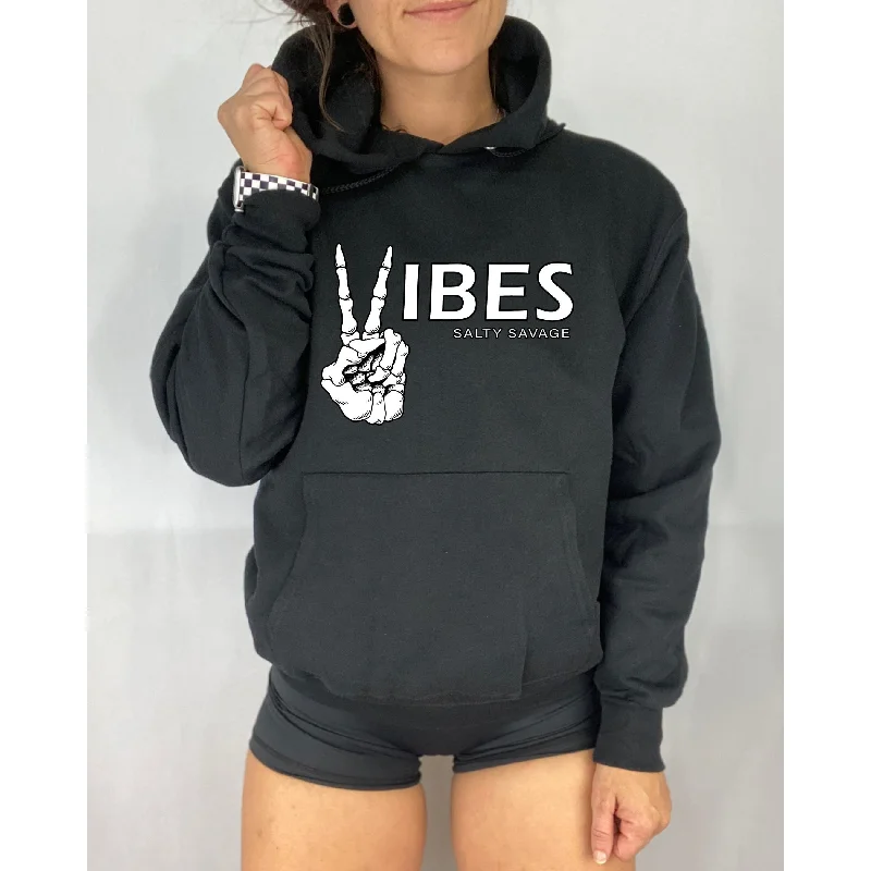 Salty Savage Unisex "VIBES" Classic Hoodie | Black Business