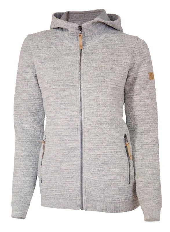 MOREL HOOD FEMALE, 60% FILTAD ULL, 40% LYOCELL   — LIGHT SILVER GREY Refined Women's 