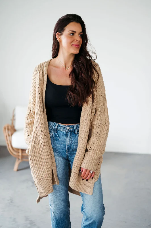 Shaun Oversized Knit Cardigan Luxurious Women's High -  end