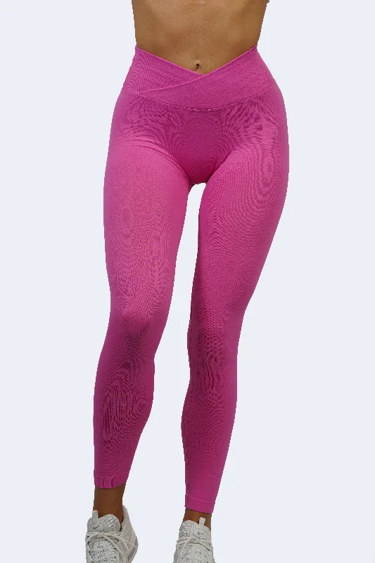 CORE V-WAIST LEGGINGS - PINK Preppy Women's College