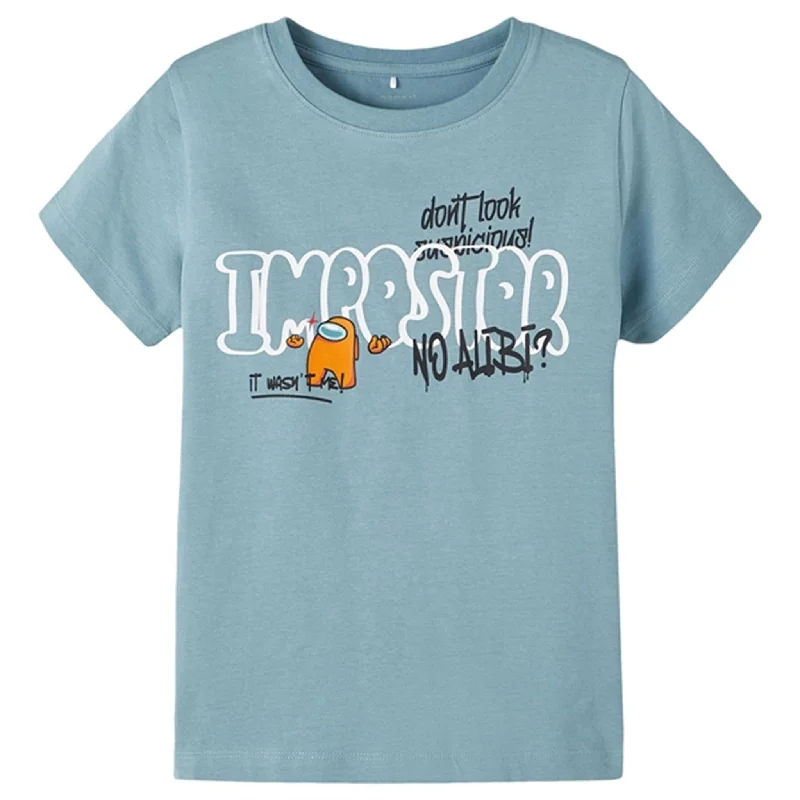Name it Smoke Blue Muhan Among Us T-Shirt Refined Women's Velvet
