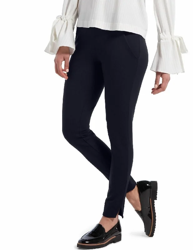 Women's Ponte 7/8 Leggings In Navy Bold Women's Animal Print