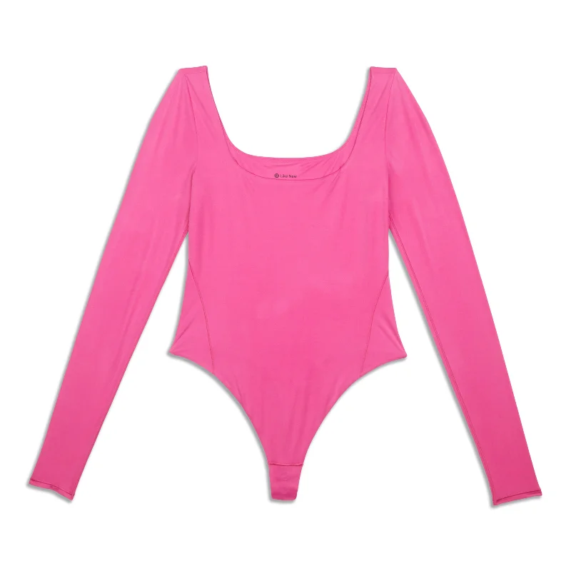 Wundermost Ultra-Soft Square-Neck Long-Sleeve Bodysuit - Resale Sustainable Organic
