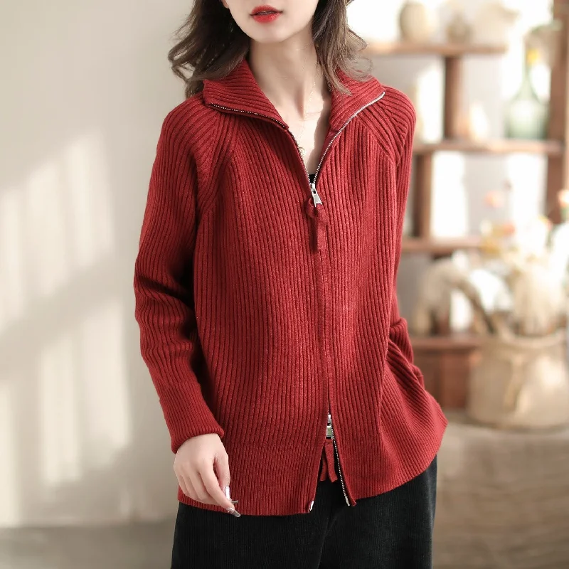 Spring Minimalit Casual Elasitc Cardigan Minimalist Women's Casual