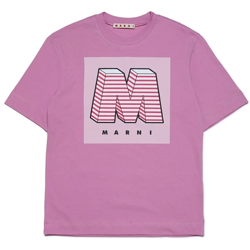 Marni Crocus Flower T-shirt Streetwear Style for 