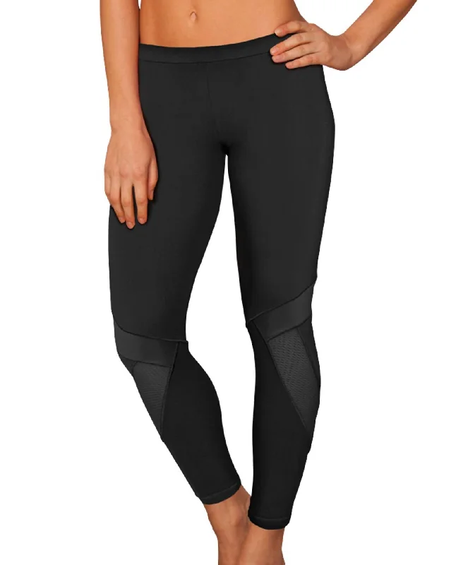Women's Swim Leggings In Onyx Dynamic Women's High - energy