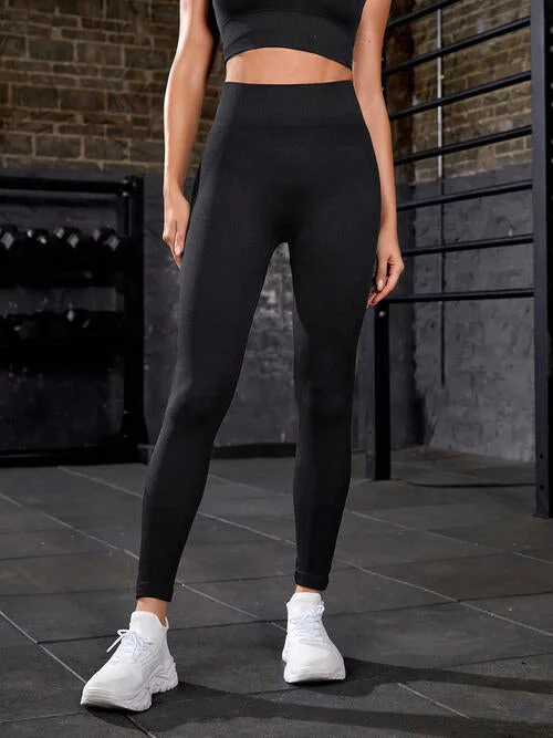 Wide Waistband Sports Leggings Trendy Women's 