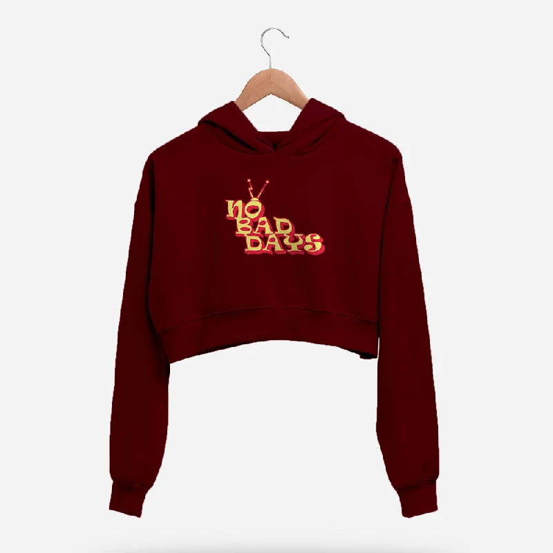 No Bad Days Crop Hoodie Monochromatic All - in - one